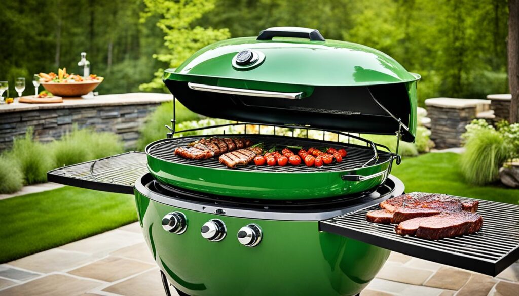 groene keramische barbecue